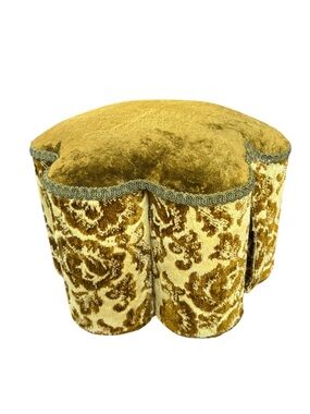 VINTAGE➕MCM Original Velvet Flower Shape Footstool